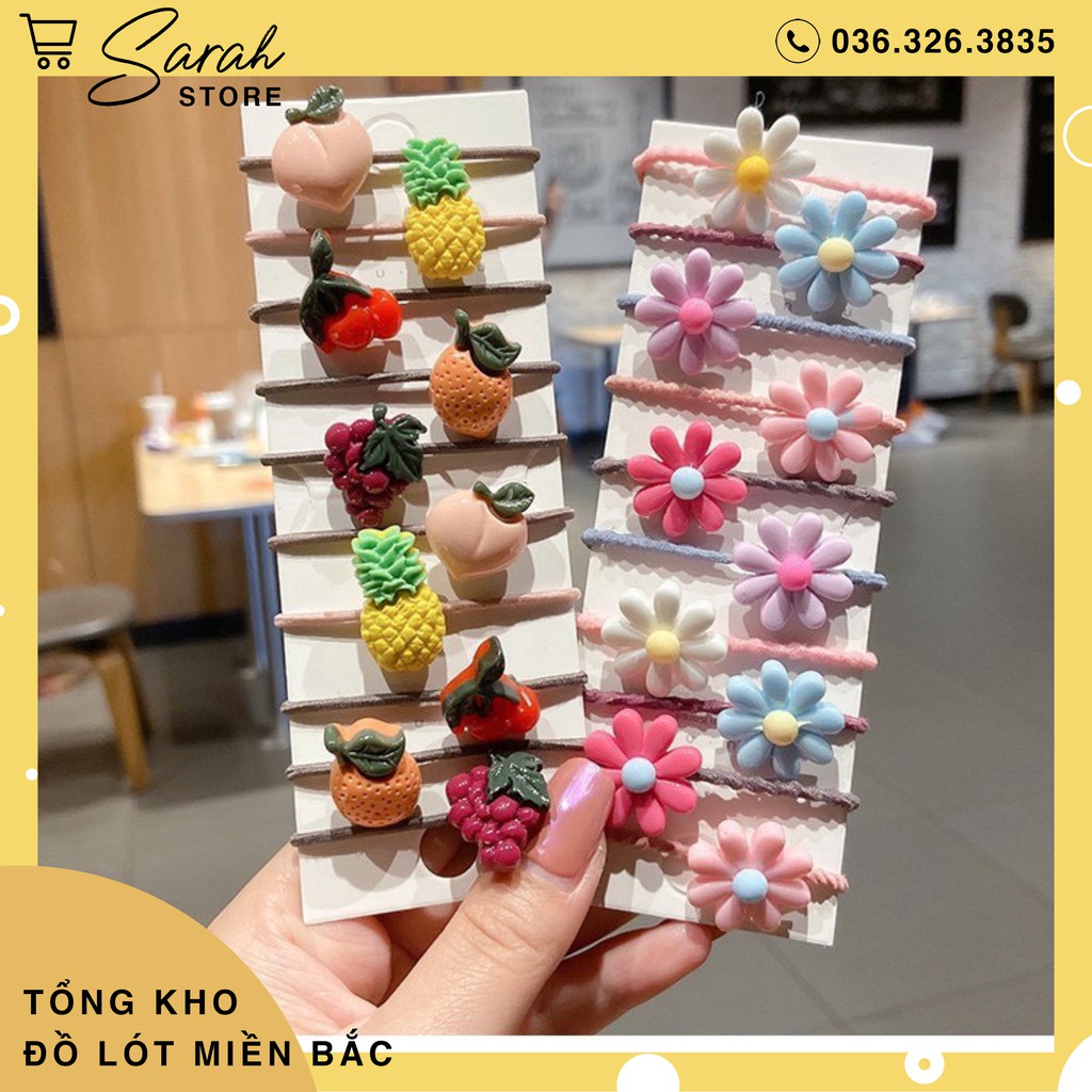 SET 10 DÂY BUỘC TÓC CUTE SIÊU XINH CHO BÉ YÊU