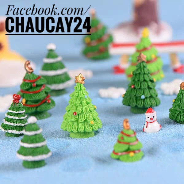 Phụ Kiện Tiểu Cảnh - Cây Thông Noel Trang Trí Chậu Cây, Sen Đá, Terrarium, Charm Slime