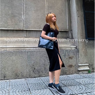 BIGSIZE ( Có Hình Thật ) - Chân váy MIDI xẻ tà sieu hott