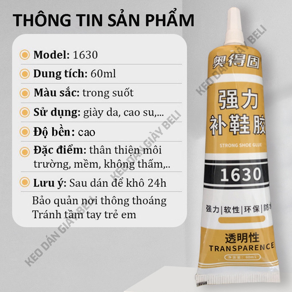 Keo dán giày dép 1630 đa năng siêu dính kèm phụ kiện – Keo Dán Giày BELI BL045