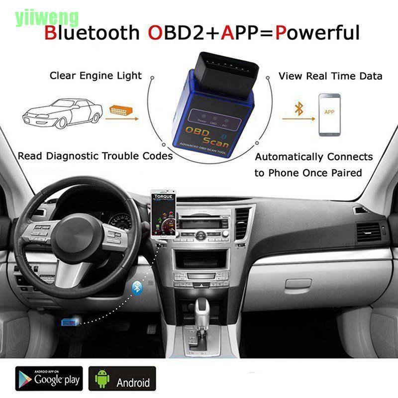 Thiết Bị Chẩn Đoán Lỗi Xe Hơi ELM327 OBD2 OBDII Bluetooth Cho Android