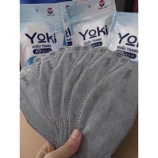 Khẩu Trang 4D YOKI Cao Cấp  Bịch 6 cái