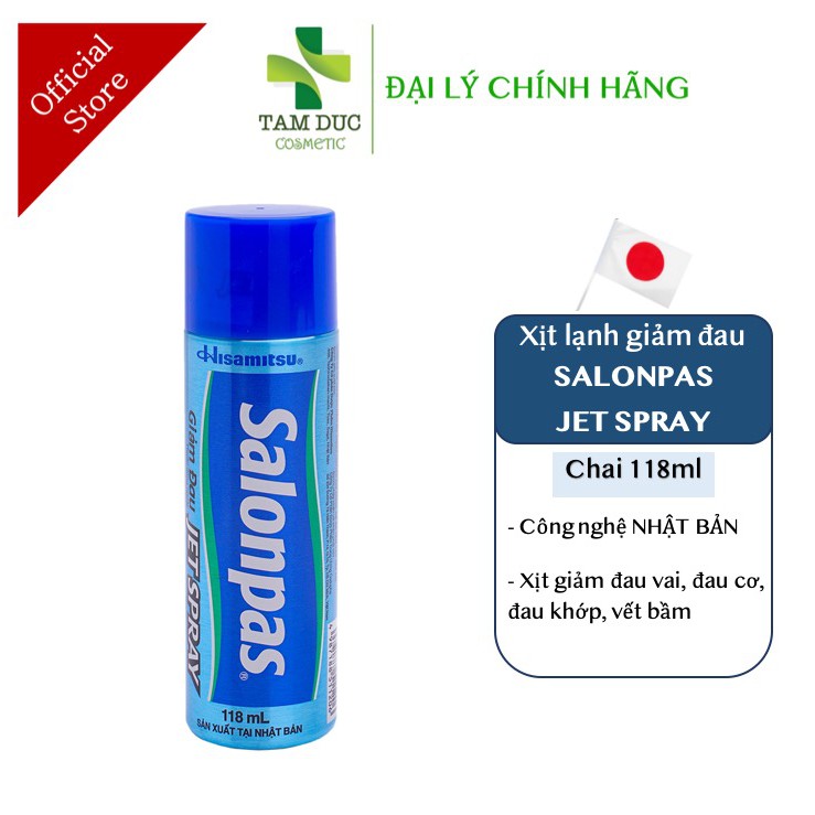 SALONPAS JET SPRAY [Chai 118ml] - Xịt Lạnh Giảm Đau Salonpas - Nhật Bản