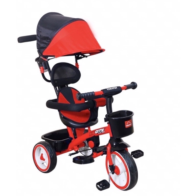 Xe đẩy 3 bánh có mái che hàng nhựa chợ lớn