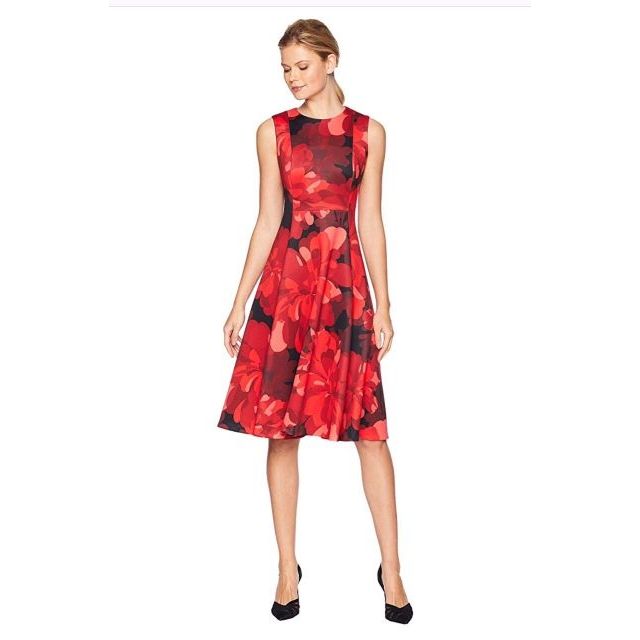Đầm CK hàng vnxk Floral Print Fit & Flare Midi Dress | BigBuy360 - bigbuy360.vn