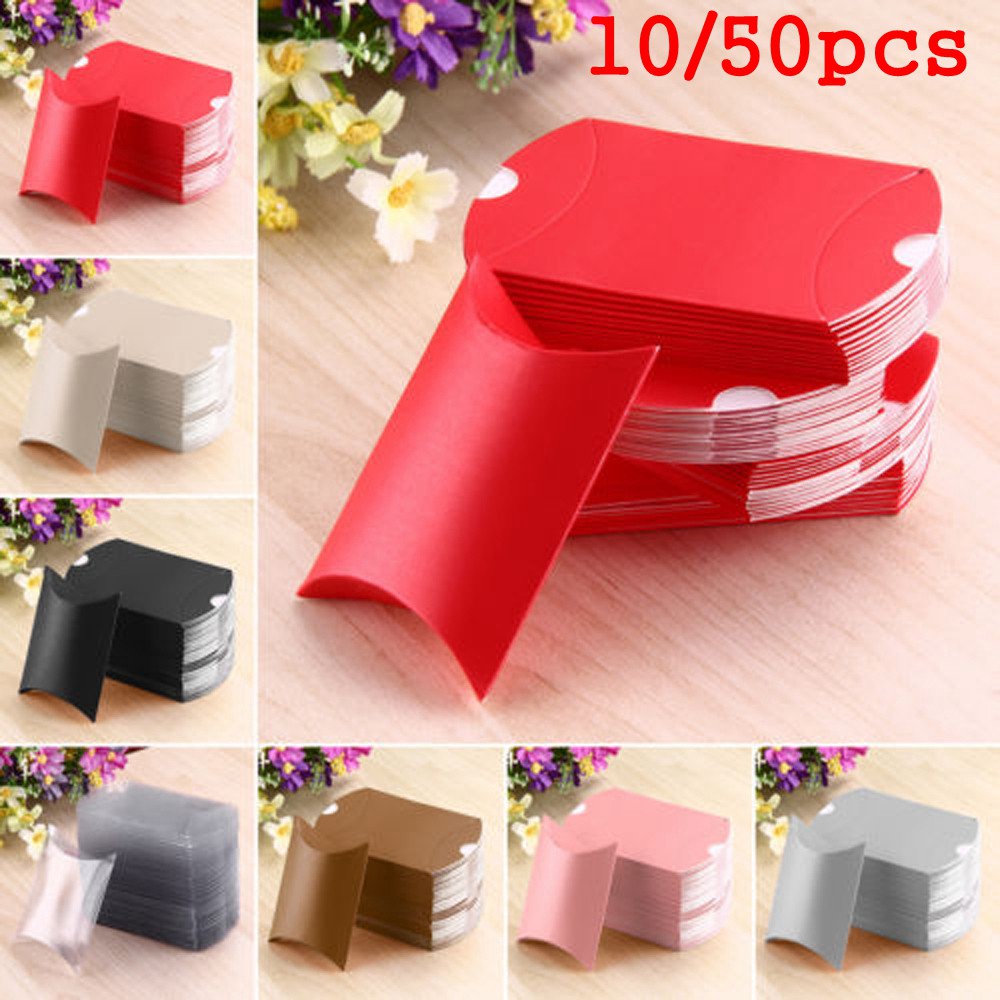 10 / 50 hộp quà giấy nhỏ xinh trang trí tiệc cưới , giáng sinh