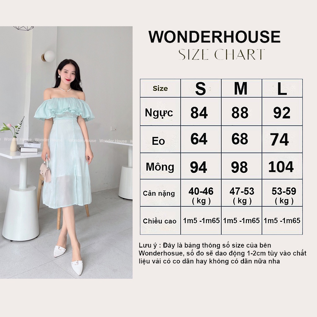 Đầm thiết kế Wonderhouse trễ vai bèo form xẻ tà chất lụa ánh sang chảnh dự tiệc, dạo phố - Mely Dress