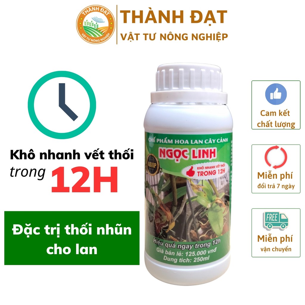 Thuốc chống thối nhũn cho lan A8VIP Ngọc Linh-Đặc trị thối nhũn khô nhanh vết thối trong 12h lọ 250ml