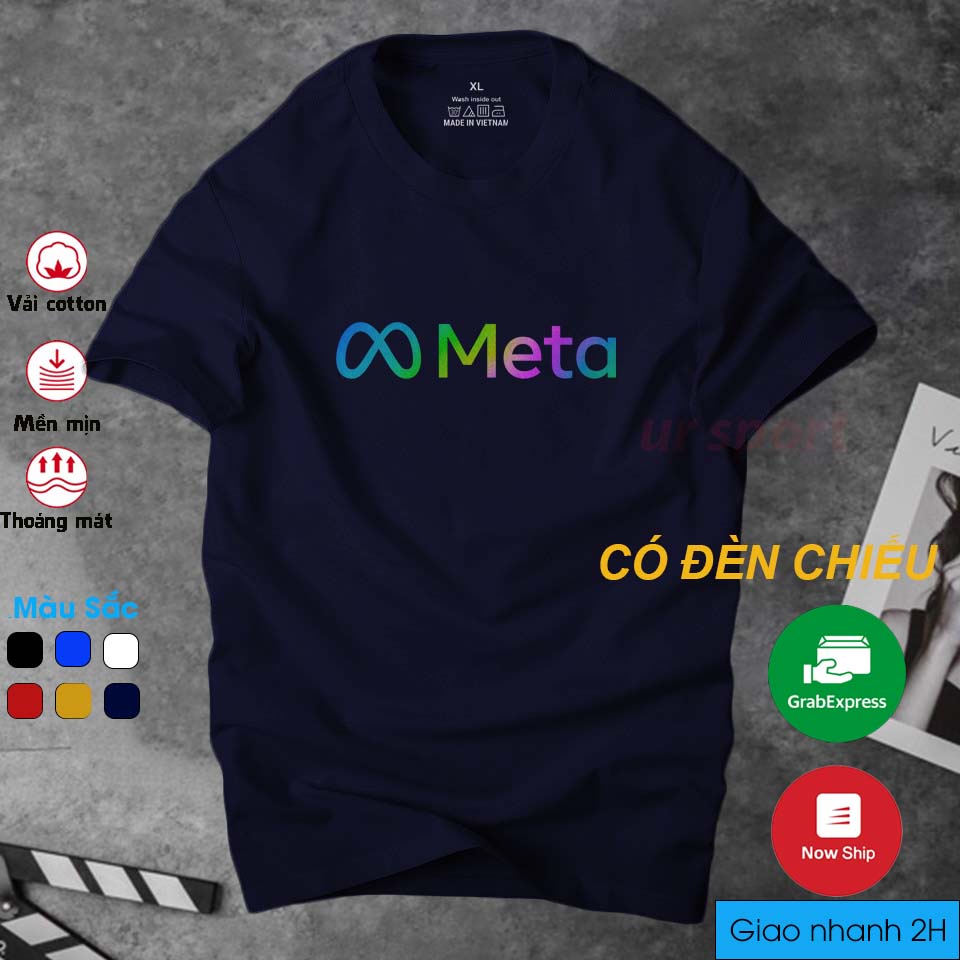 Áo thun nam Meta phản quang 7 màu phong cách lịch lãm