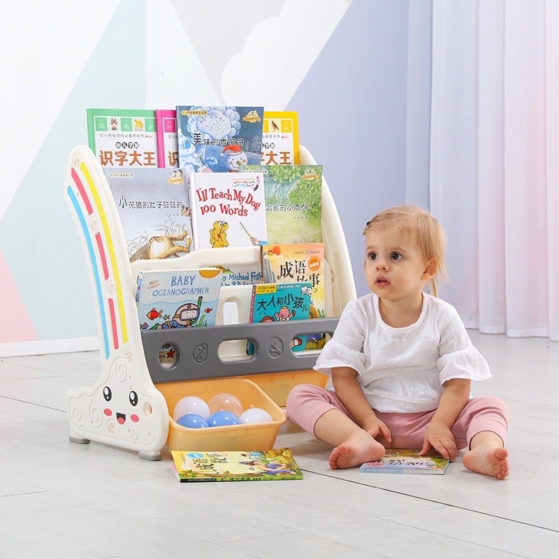 Giá sách, giá đựng đồ chơi hình cầu vồng