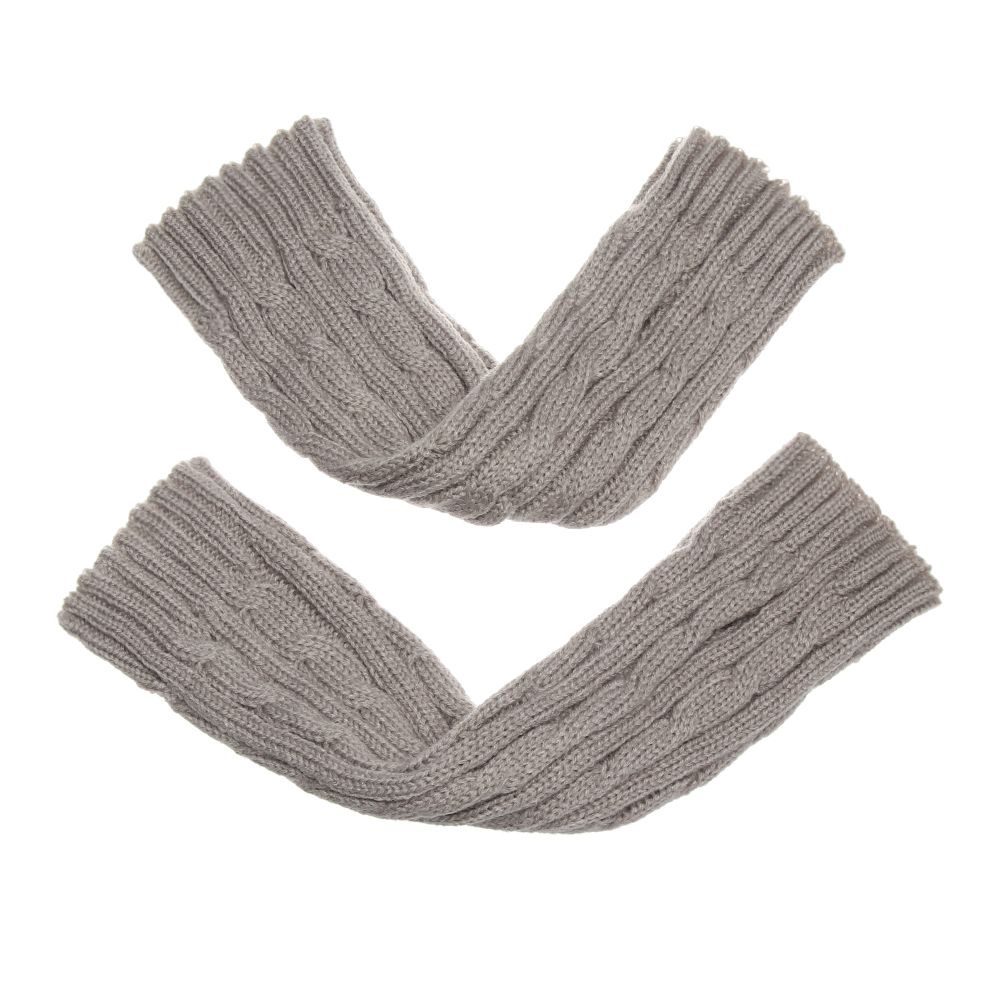 Găng Tay Len Hở Ngón Giữ Ấm Mùa Đông Dày Dặn 30cm Cho Nữ