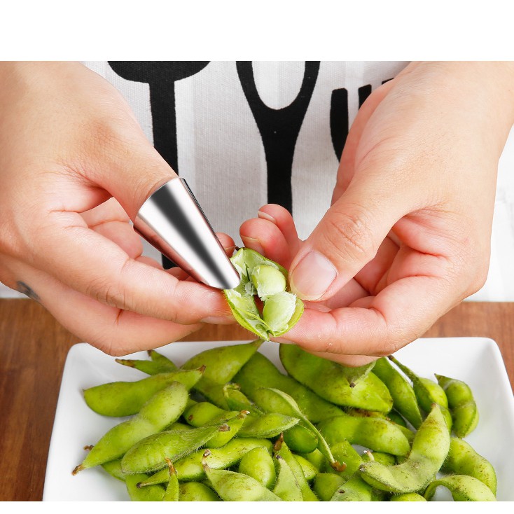 Sét 2 móng giả Inox dùng sơ chế đồ ăn cứng và bảo vệ ngón khi thái IN51