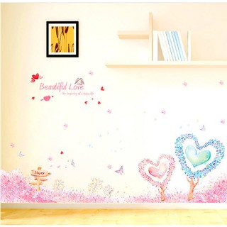 Decal dán tường chân tường tình yêu có keo sẵn BINBIN CT52
