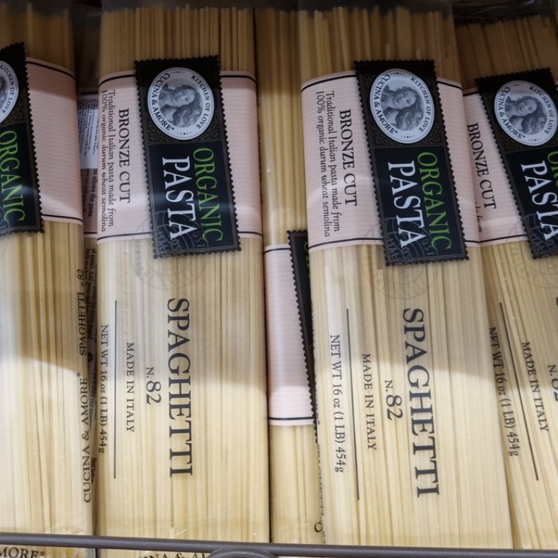 Mì Spaghetti Cucina Organic Gói 454g sản xuất từ 100% bột lúa mì Semolina
