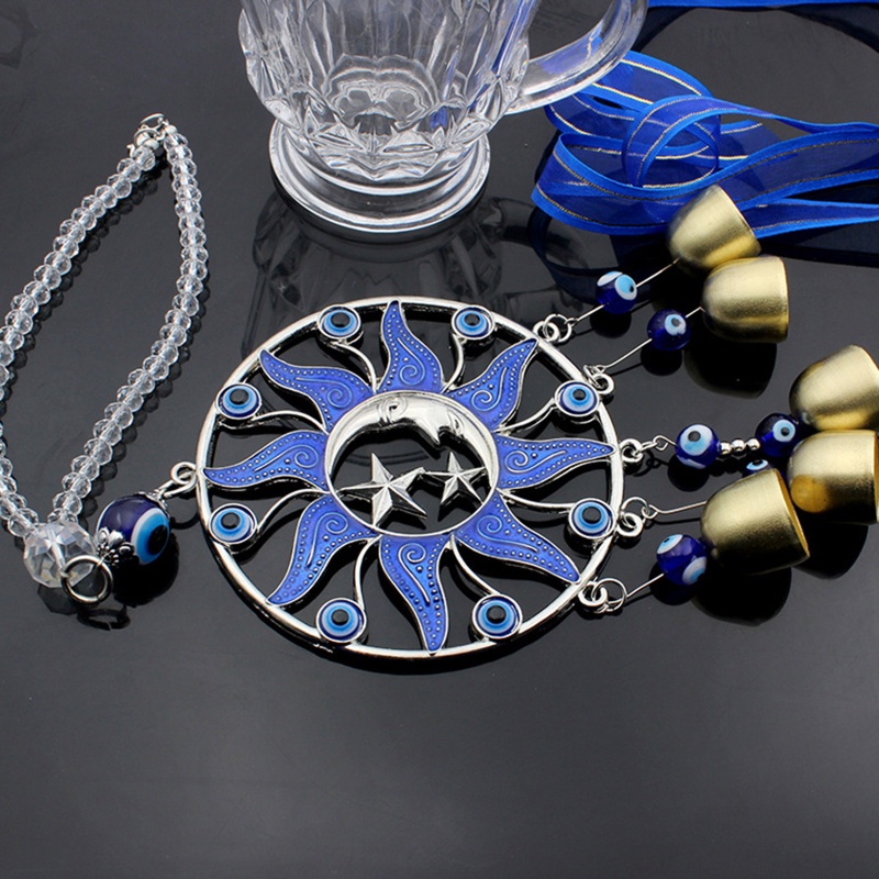 Chuông Gió May Mắn Hình Đôi Mắt Quỷ Màu Xanh Thổ Nhĩ Kỳ Treo Trang Trí Sân Vườn / Trong Nhà / Ngoà