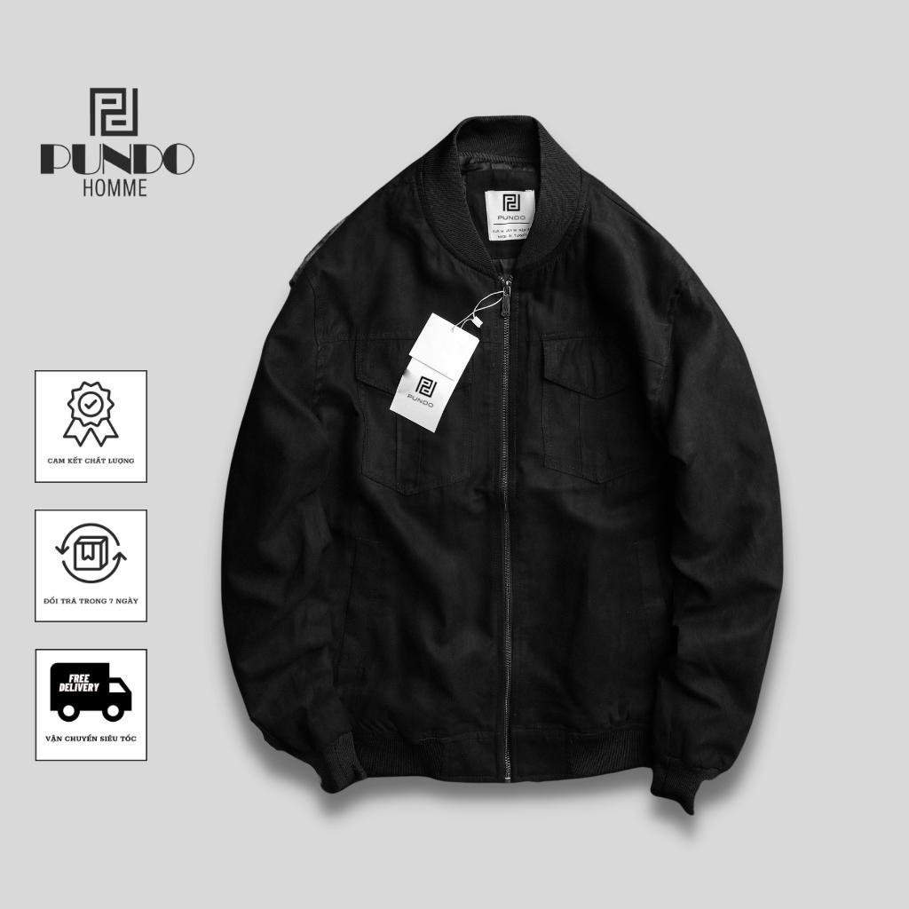 Áo khoác nam BOMBER chất da lộn cao cấp size đến 85kg PUNDOHOMME AKPD19