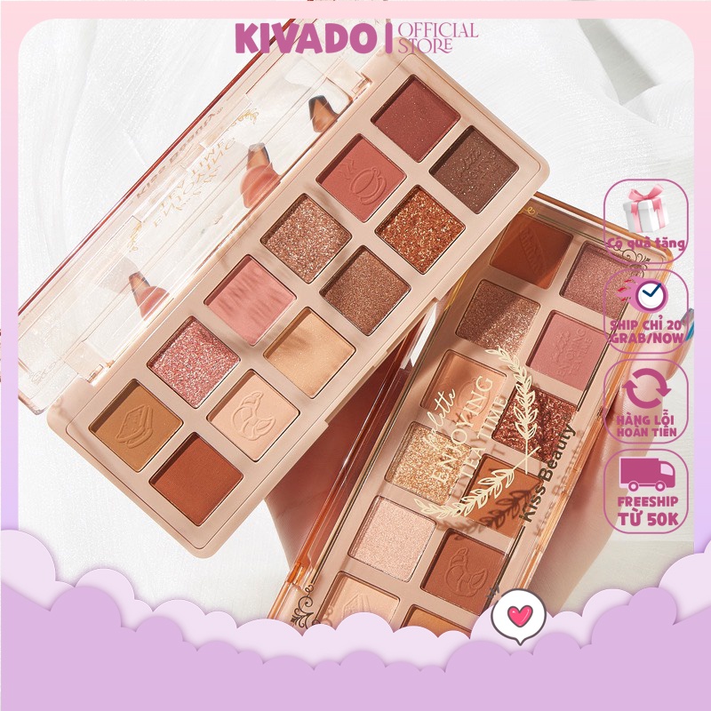 Bảng phấn  mắt đa chiều 12 màu KISS BEAUTY chính hãng nội địa trung KISSBEAUTY KIVADO