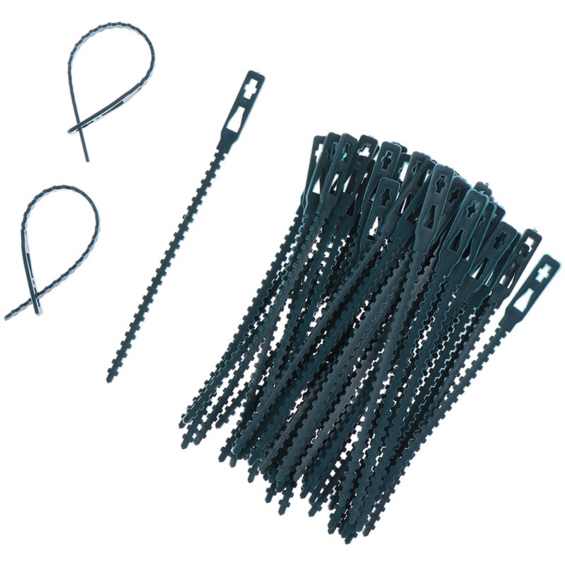Set 50 Dây Cáp Nhựa Buộc Cây Trồng Có Thể Điều Chỉnh Tái Sử Dụng
