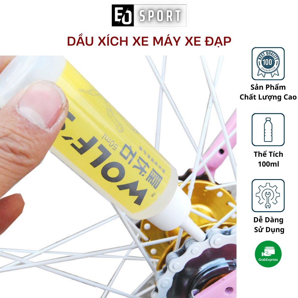 Dầu Nhớt Tra Xích Xe Đạp Thể Thao Wolf's Sạch Bụi ,Giảm Ma Sát Dung Tích 50ml - EO.sportDZ