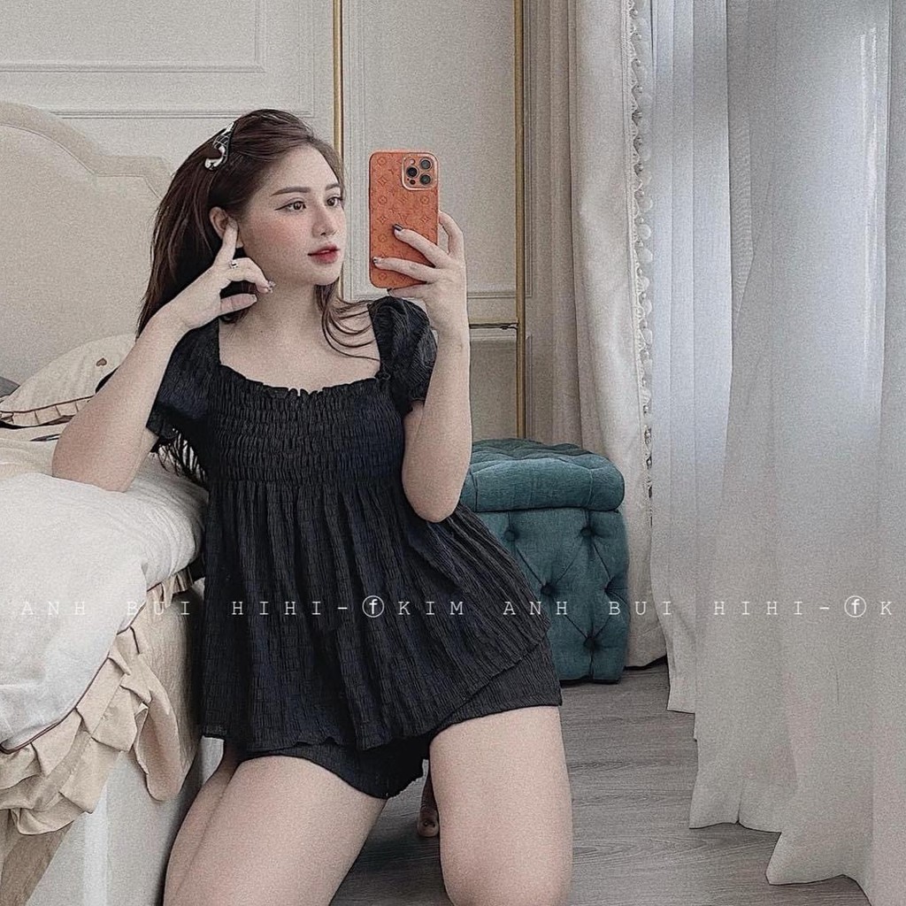 Set đồ nữ cá tính, set quần sóc áo quây đi chơi sang chảnh mùa hè đẹp 8A00169 | BigBuy360 - bigbuy360.vn