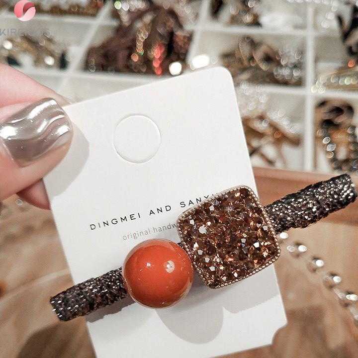 FREESHIP TOÀN QUỐC 50K - Kẹp Tóc Cao Cấp Lấp Lạnh Hạt Tròn Vuông Hàn Quốc - Màu Ngẫu Nhiên | BigBuy360 - bigbuy360.vn