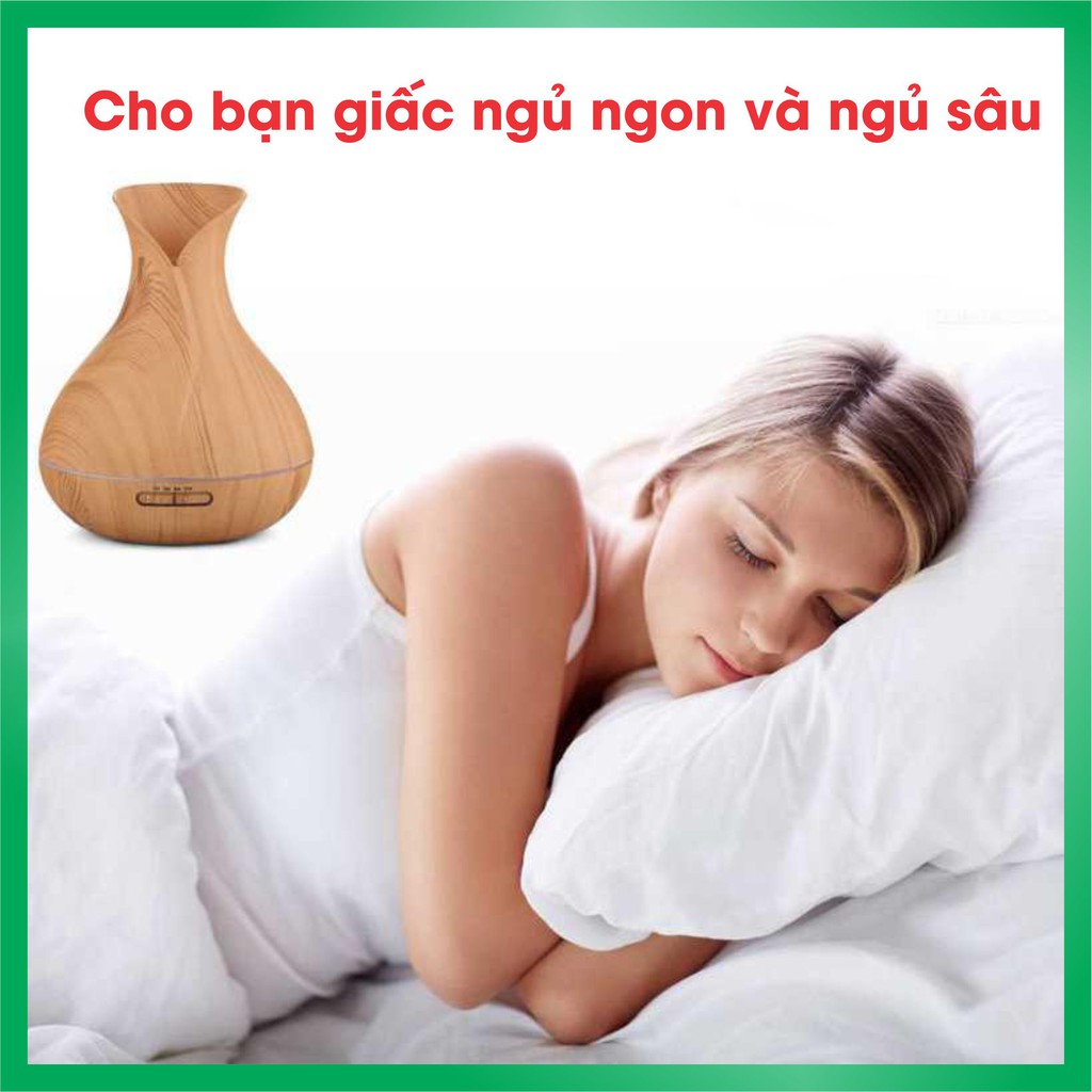 Máy khuếch tán tinh dầu hình hoa Tulip, dung tích 400ml, có đèn led đổi màu, tặng kèm chai tinh dầu sả chanh 10 ml