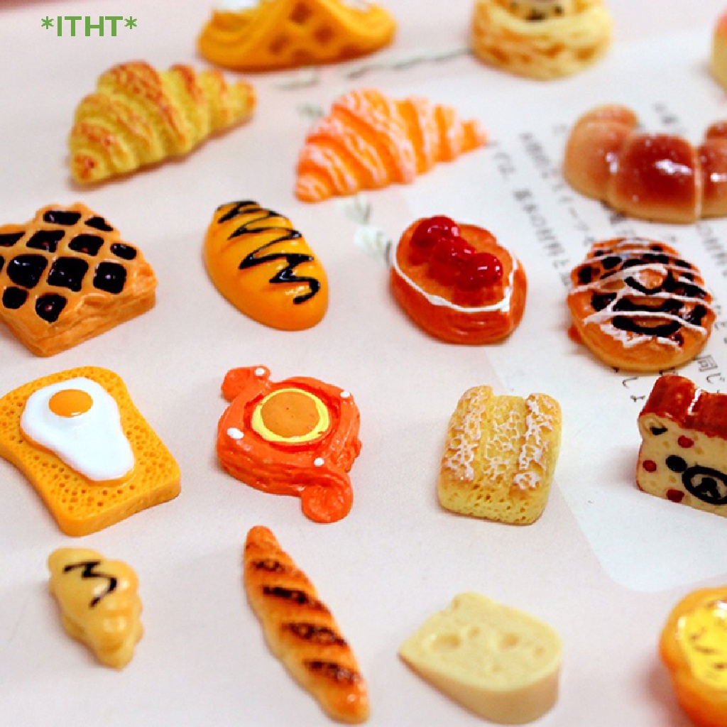 Bộ 3 Bánh Mì Và Thức Ăn Giả Trang Trí Nhà Búp Bê Mới