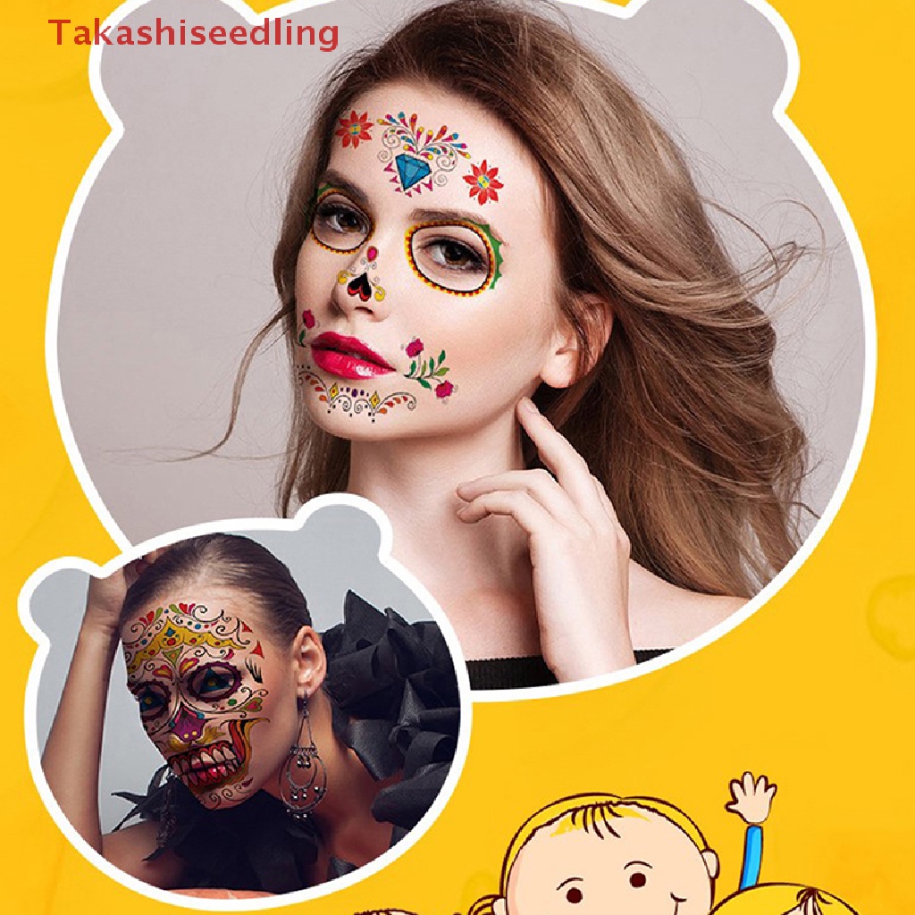 1 Tờ Hình Xăm Dán Mặt Và Cơ Thể Chủ Đề Halloween 2023