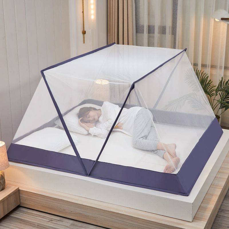 Mosquito Net Mông Cổ có thể gập lại Lắp đặt không đáy Trang chủ Sinh viên Ký túc xá Big Net Red Chống muỗi Độc thân Ngườ