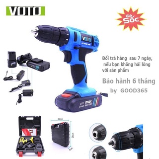 May khoan cầm tay không dây máy khoan pin voto 21v khỏe bắt vít, vặn ốc, khoan
