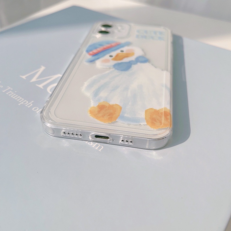 Ốp Điện Thoại Họa Tiết Vịt Dễ Thương Dành Cho IPhone 13 Pro Max 12 11 7 Plus X XR Xs Max