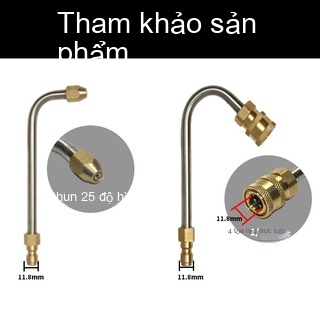 Máy xịt rửa cao áp làm sạch góc chết que uốn cong rửa xe hình quạt nước đầu súng cắm nhanh 30 độ 90 độ thanh nối dài rửa xe