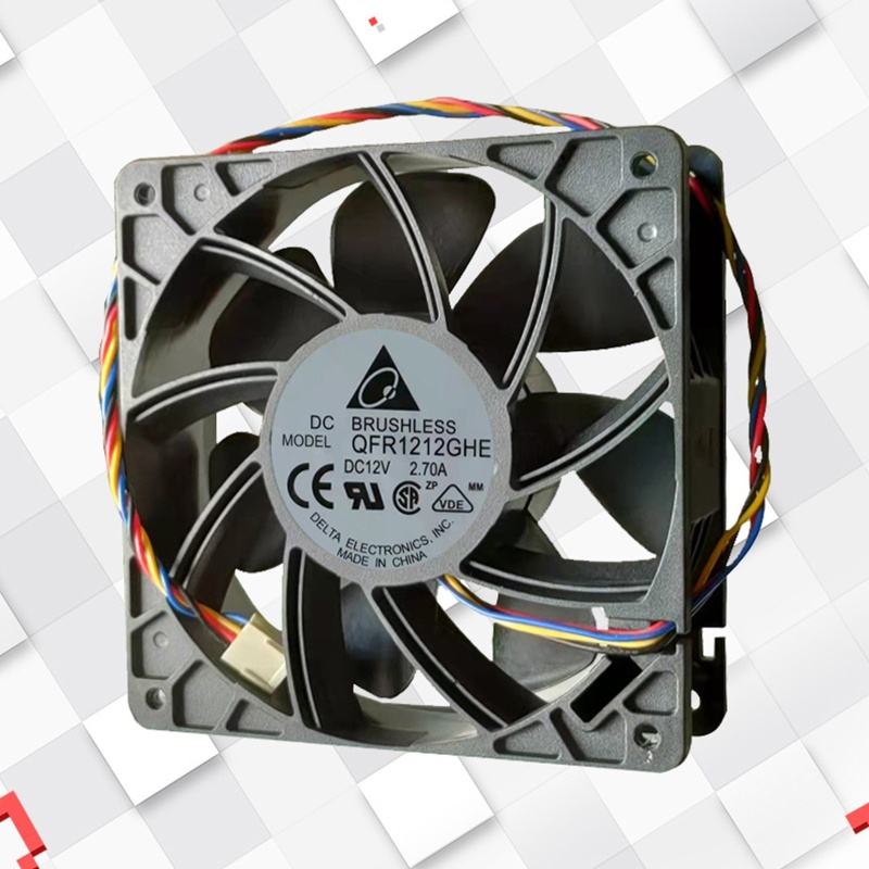 Quạt tản nhiệt thẻ nhớ đồ họa QJ QFR1212GHE 12V 2.7A 12038 12cm