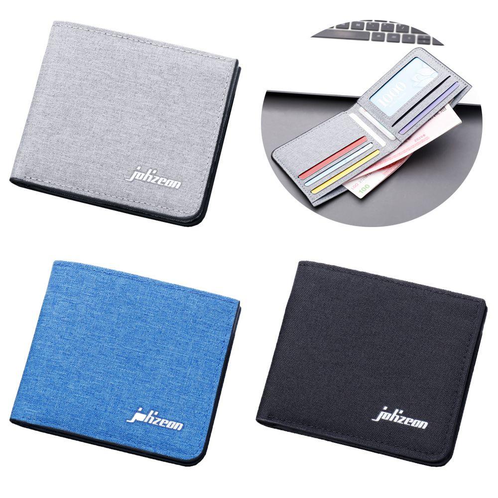 Ví Ngắn Đựng Thẻ Vải Canvas Cỡ Nhỏ Thời Trang 2022 Cho Nam Giá Đỡ