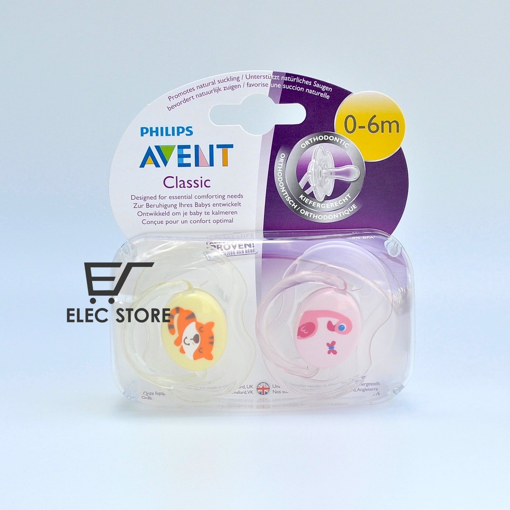 Ty ngậm Philips Avent cho bé 0-6 tháng. Sản xuất tại Anh