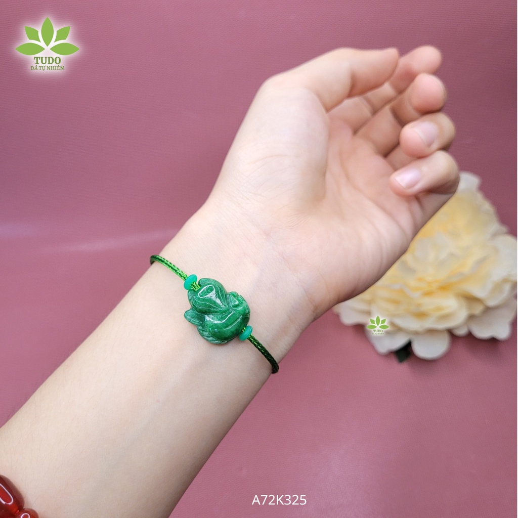 Vòng Hồ Ly CT Sơn Thủy mix dây cáp freesize TUDO A72K325 cho mệnh Mộc & Hỏa