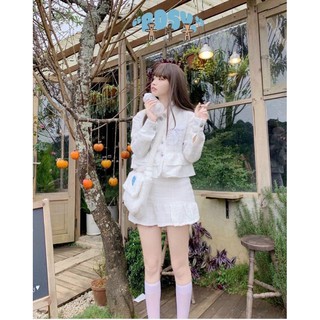 SET BỐ ÁO BÈO KÈM CHÂN VÁY (KÈM VIDEO HÌNH THẬT)