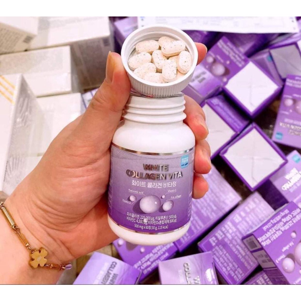 Viên Uống Trắng Da White Collagen Vita Mới Nâng Cấp Cao Cấp Trẻ Hóa Trắng Da Căng Bóng