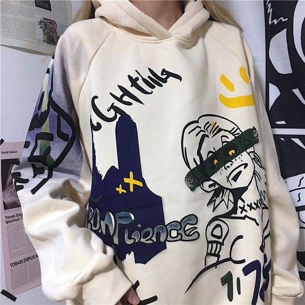 Áo hoodie unisex form rộng chất vải nỉ ngoại dày dặn in logo anime cực chất thời trang học đường | BigBuy360 - bigbuy360.vn
