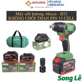 Máy siết bulong Akuza B52 Không chổi than - Máy bắn ốc cao cấp bảo hành toàn quốc FULL PHỤ KIỆN