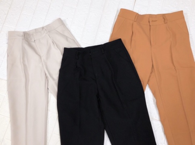 [Mã FAMAYWA giảm 10K đơn 50K] Quần baggy nữ công sở gấu bằng chất tuyết mưa | BigBuy360 - bigbuy360.vn