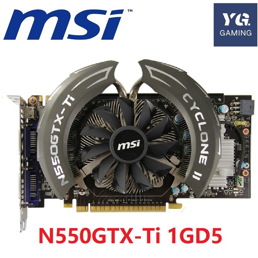 Card đồ họa MSI N550GTX-Ti Cyclone II 1GD5 192Bit GDDR5 GTX 550TI Thẻ Video cho thẻ VGA nVIDIA