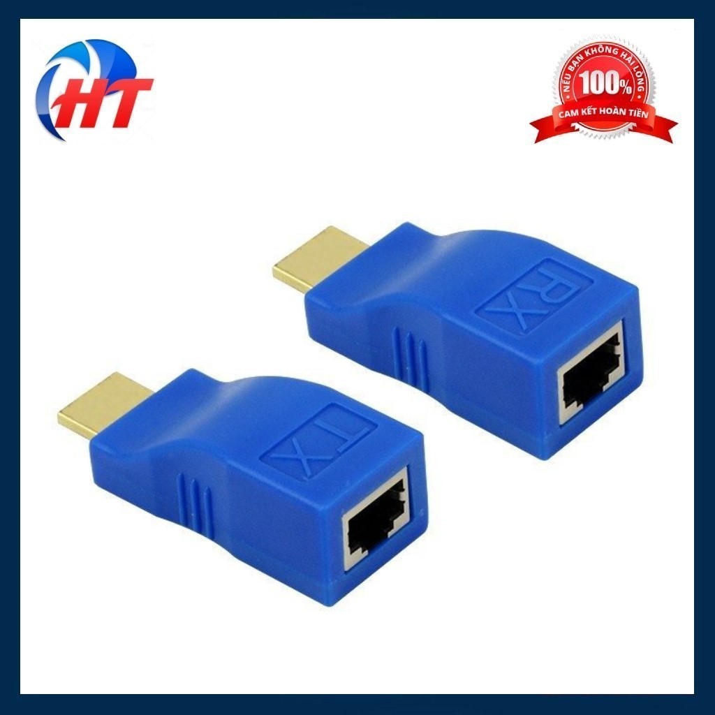 (XANH) - HD Extender 30M (Nối Dài HDMI bằng Dây LAN )