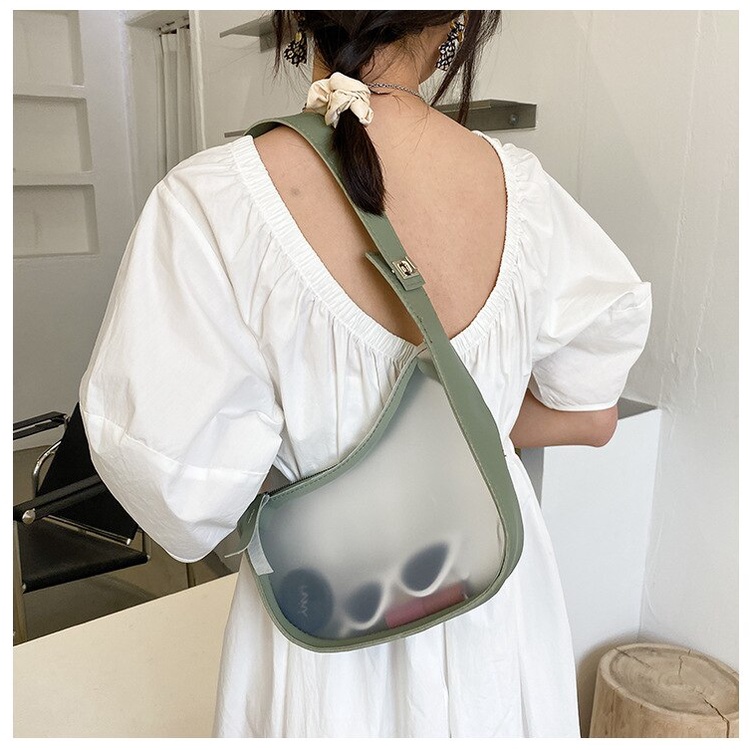 Túi đeo chéo JASMIN NOIR bằng da PU hình vuông cỡ nhỏ kiểu dáng đơn giản thời trang cho nữ