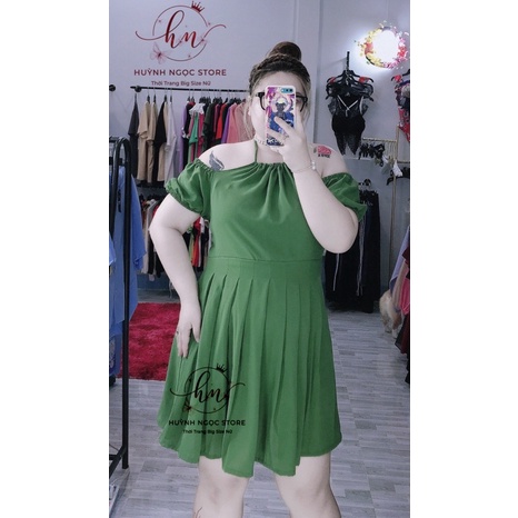 𝗕𝗜𝗚 𝗦𝗜𝗭𝗘 𝙷𝚘𝚝 Đầm Jum Cổ Yếm Xếp Ly 𝟲𝟬-𝟵𝟱𝗸𝗴