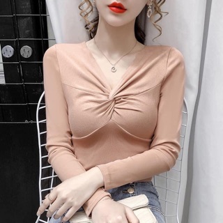 Áo thun gân xoắn ngực
