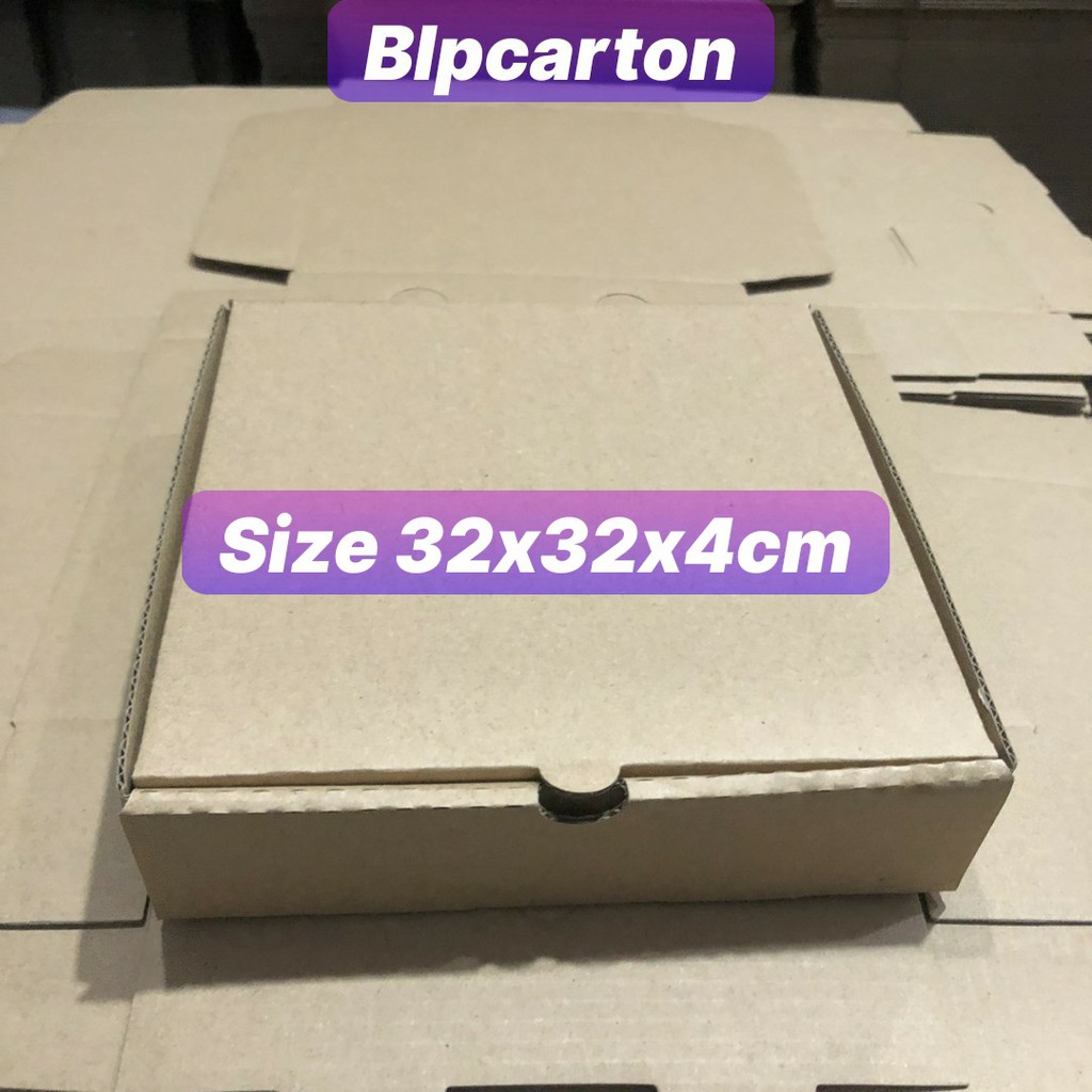 Hộp carton đựng bánh pizza size 32x32x4cm bộ 20 hộp carton