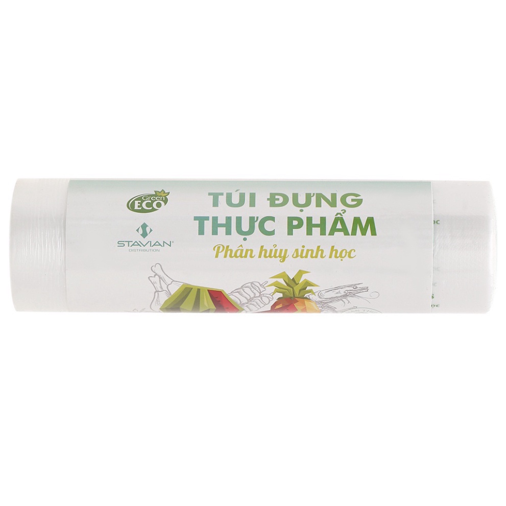 túi bọc thực phẩm Green Eco 17 x 28cm (200 túi), túi đựng thực phẩm tự phân hủy