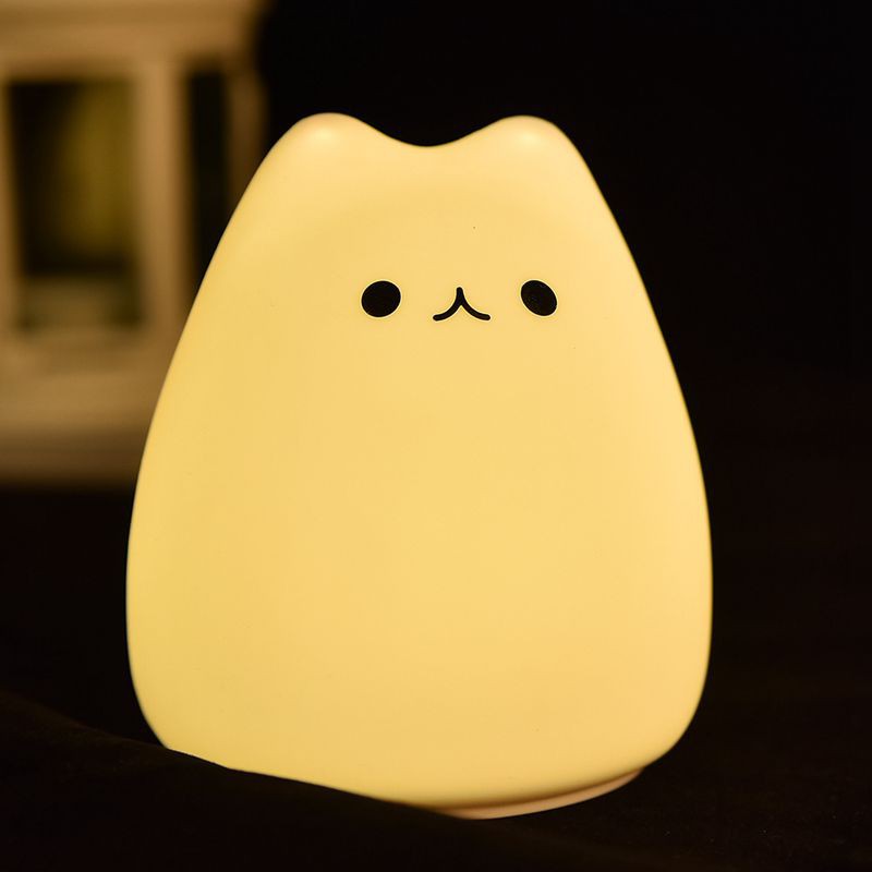 Cartoon Shaped Pat Light Lamp Soft Silicone Nightlight(Popular Cat)