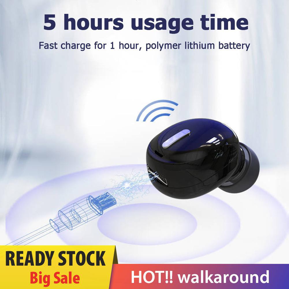 Tai nghe nhét tai X9 bluetooth 5.0 không dây mini âm thanh stereo tích hợp micro phong cách thể thao